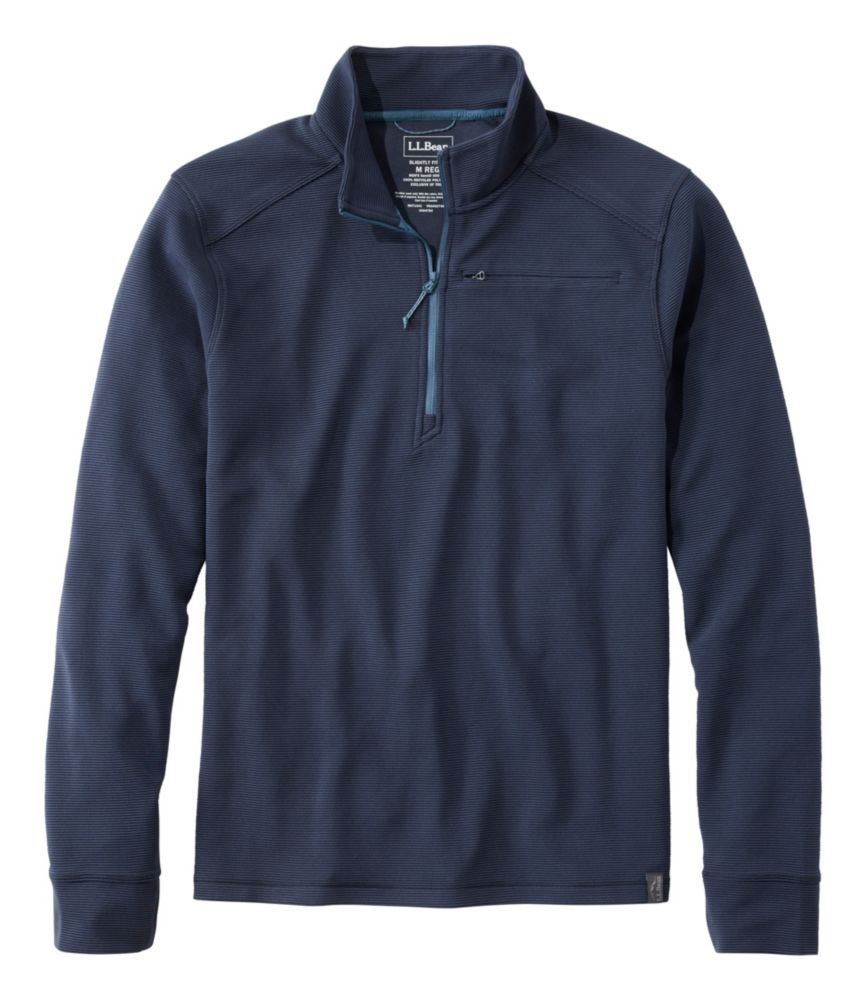Men's VentureStretch Ottoman-Rib Pullover, Quarter-Zip