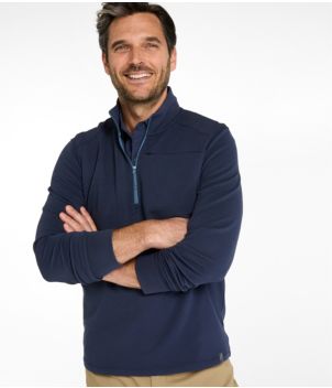 Men's VentureStretch Ottoman-Rib Pullover, Quarter-Zip