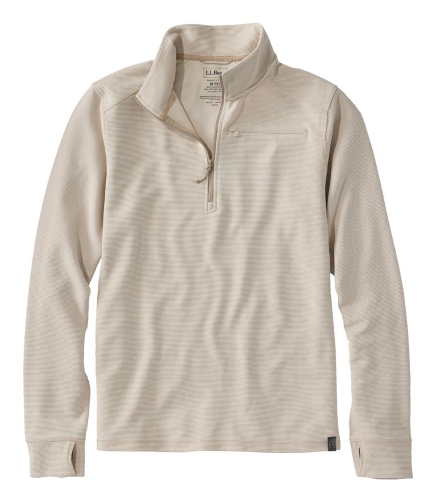 Men's VentureStretch Ottoman-Rib Pullover, Quarter-Zip