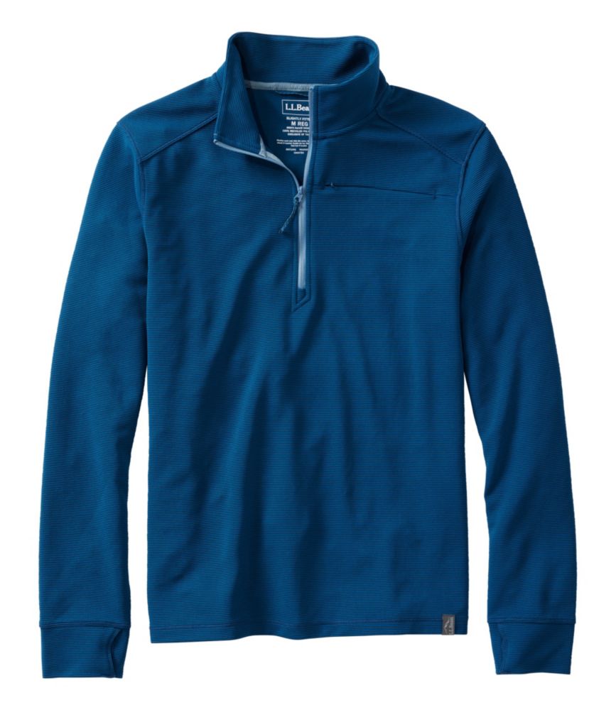 Men's VentureStretch Ottoman-Rib Pullover, Quarter-Zip, Dark Marine Blue, small image number 1