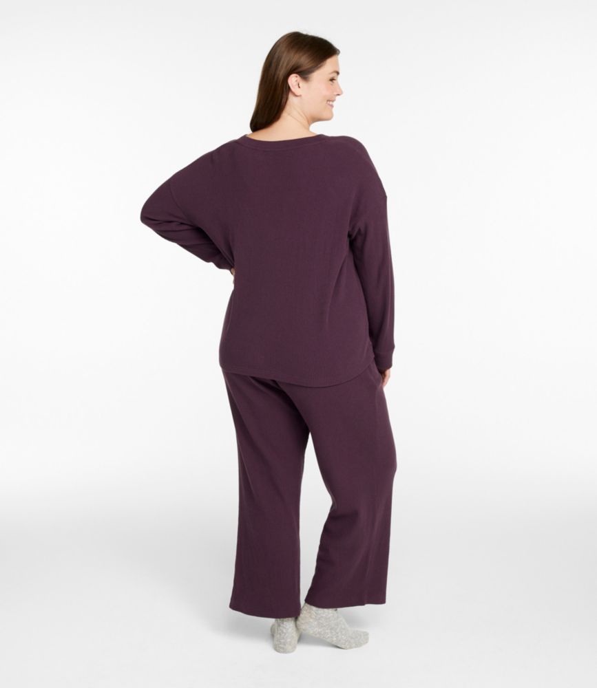 Women's Soft Waffle Sleep Set, Classic Navy Stripe, small image number 3
