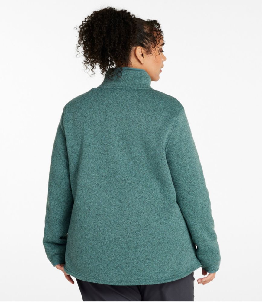 Women's L.L.Bean Sweater Fleece Half-Zip Pullover, Pewter, small image number 3