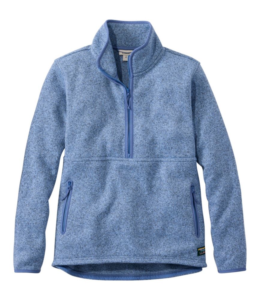 Women's L.L.Bean Sweater Fleece Half-Zip Pullover, Seaboard Blue, small image number 1