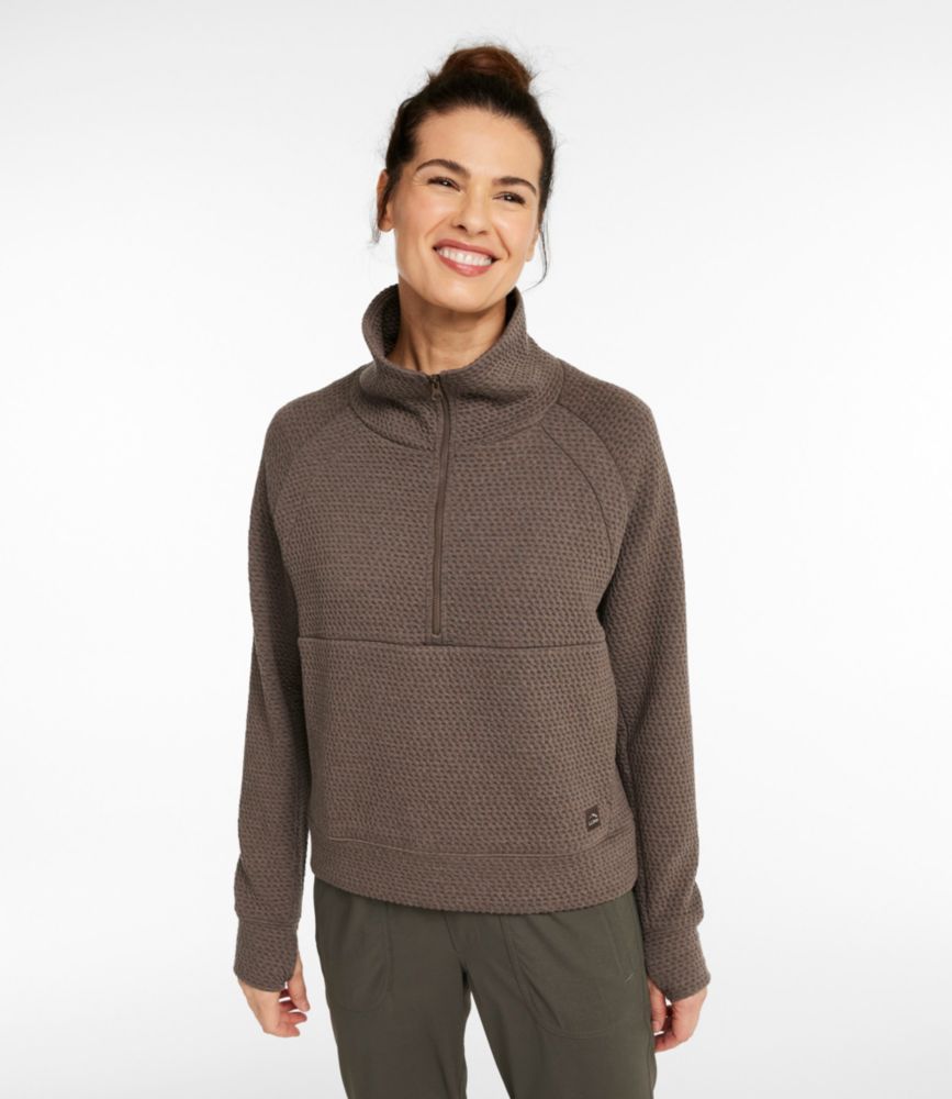 Women's Ridgeknit Half-Zip Pullover, Oversized