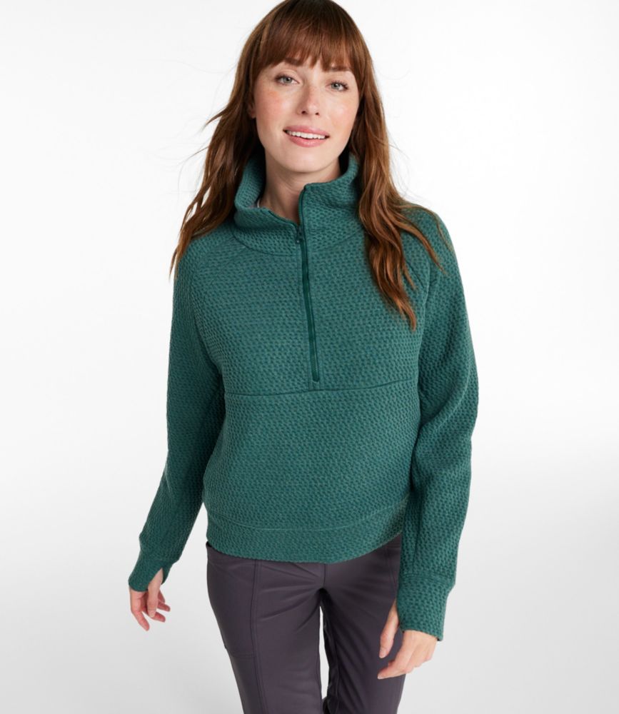 Women's Ridgeknit Half-Zip Pullover, Oversized
