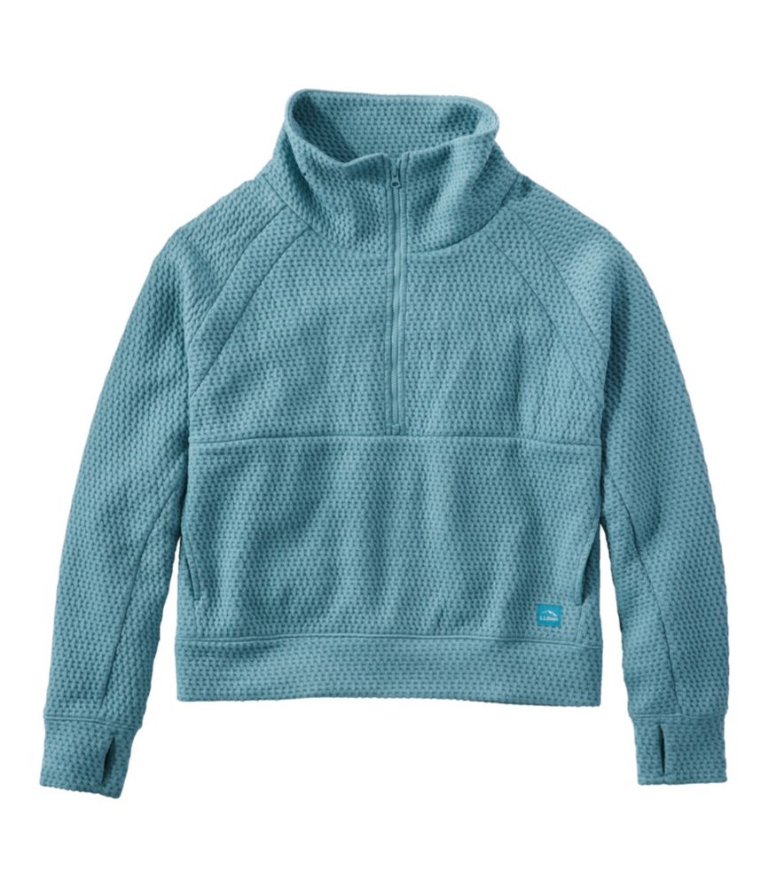Women's Ridgeknit Half-Zip Pullover, Oversized