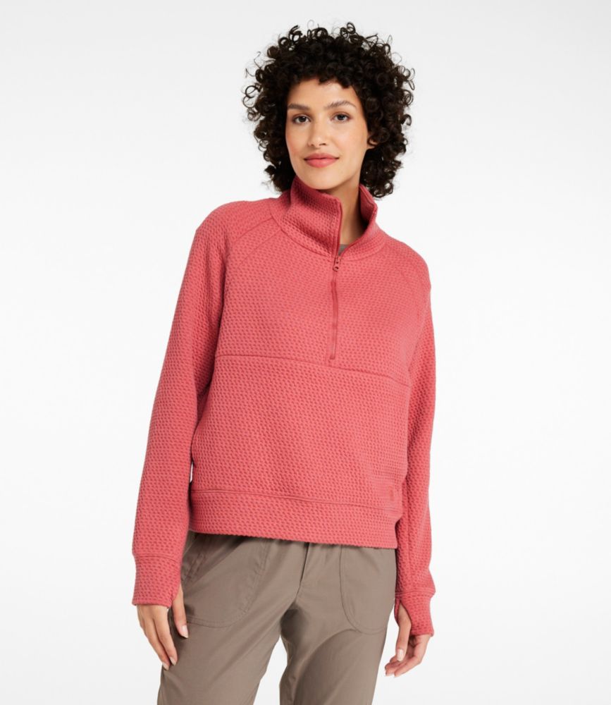 Women's Ridgeknit Half-Zip Pullover, Oversized