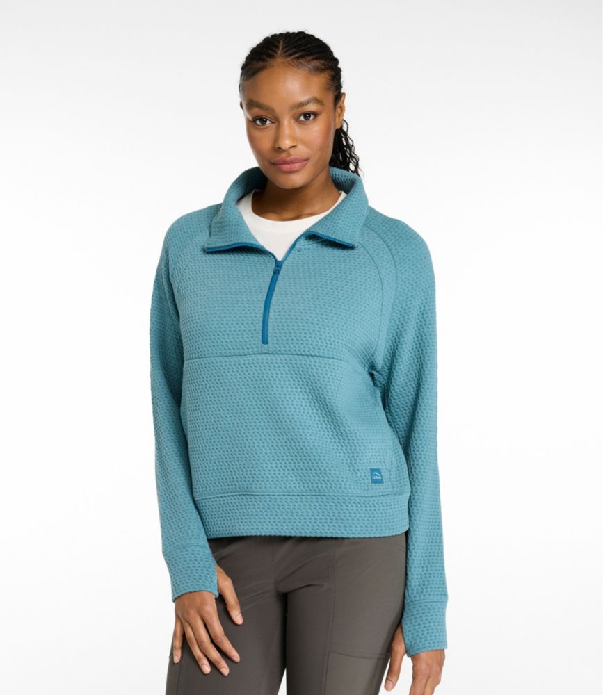 Women's Ridgeknit Half-Zip Pullover, Oversized