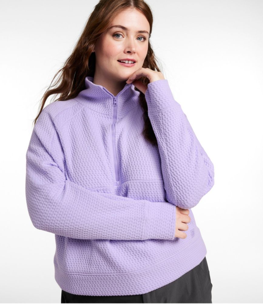 Women's Ridgeknit Half-Zip Pullover, Oversized, Warm Umber, small image number 2