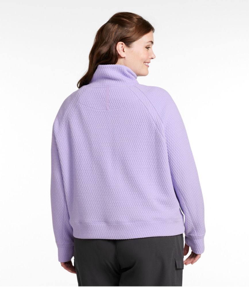Women's Ridgeknit Half-Zip Pullover, Oversized, Warm Umber, small image number 3