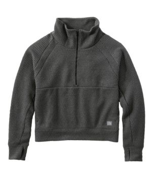 Women's Ridgeknit Half-Zip Pullover, Oversized