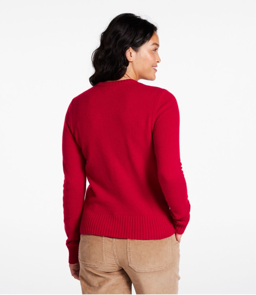 Women's Signature Camp Merino Wool Sweater, Pullover Intarsia, Royal Red Maine, small image number 3