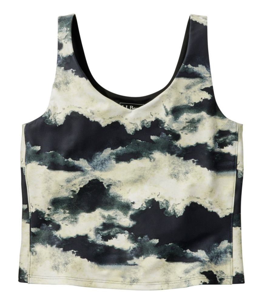 Women's L.L.Bean Everyday Performance Tank, Cropped Print, Midnight Black Cloud, small image number 1