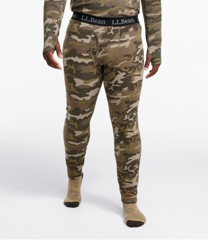 Men's L.L.Bean Heavyweight Base Layer Pant, Print, Kelp Green Camo, small image number 4