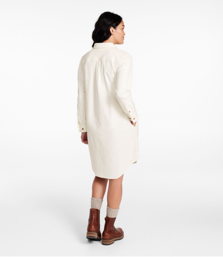 Women's L.L.Bean Heritage Corduroy Shirt Dress, Bone, small image number 3