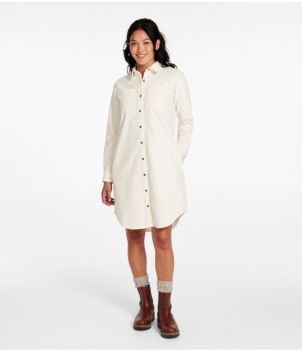 Women's L.L.Bean Heritage Corduroy Shirt Dress, New