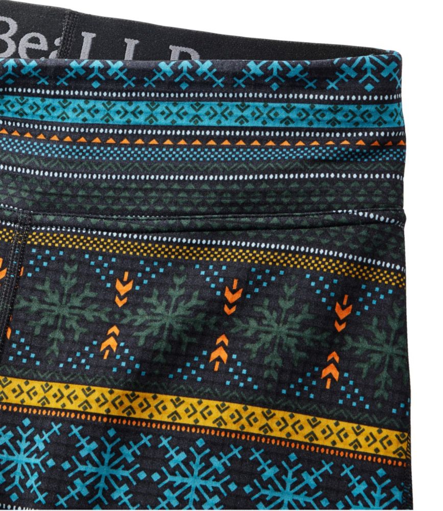 Women's L.L.Bean Heayweight Base Layer Pant, Print, Coal Snowflake Fairisle, small image number 4