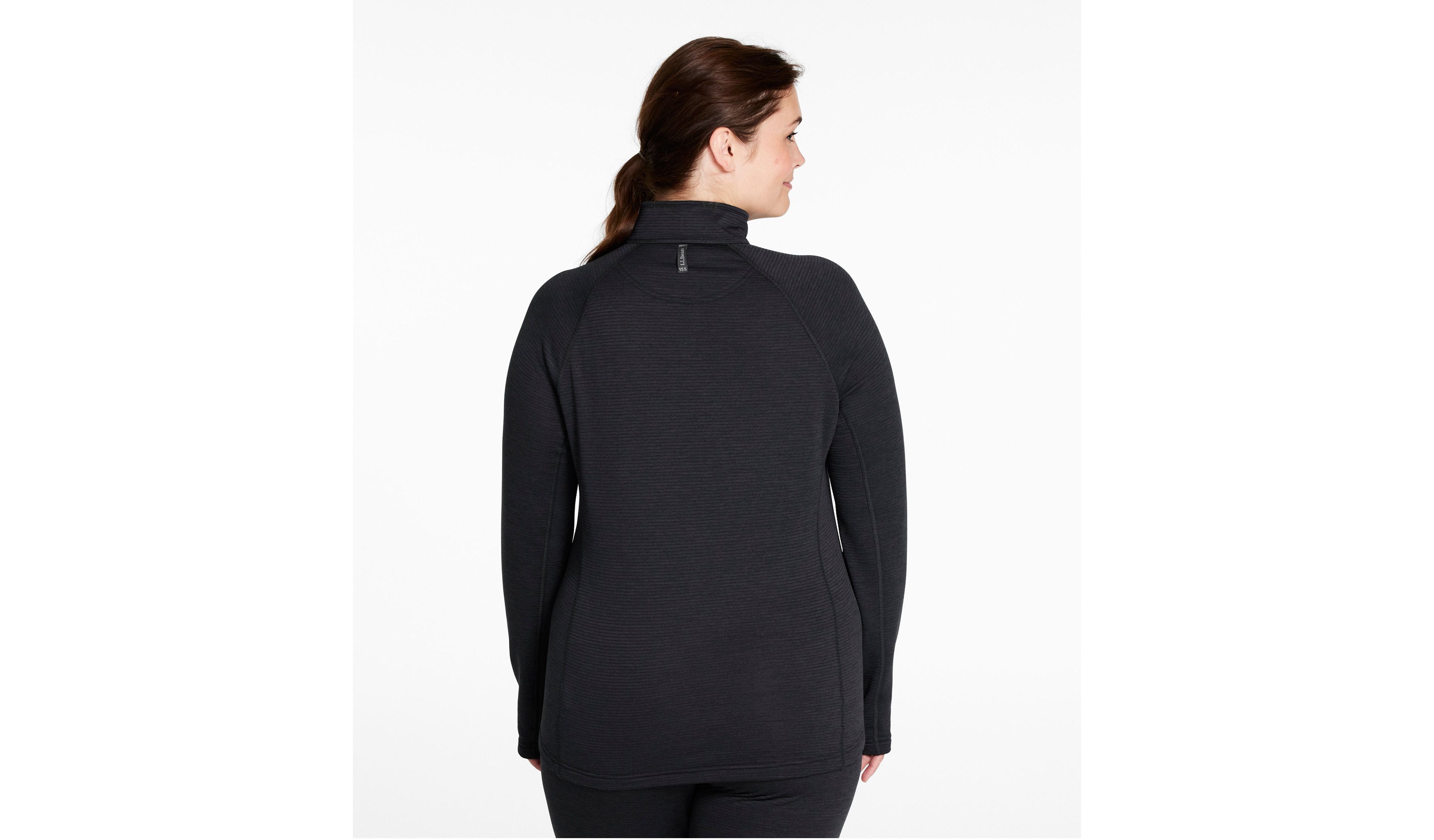 Women's L.L.Bean Midweight Base Layer Crew Top, 1/4 Zip