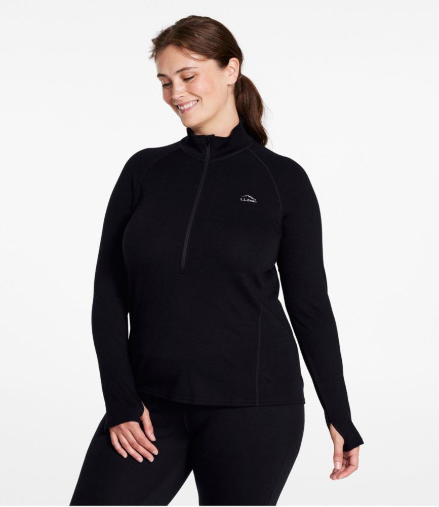 Women's Cresta Midweight 250 T-Zip Top, Dark Black, small image number 2