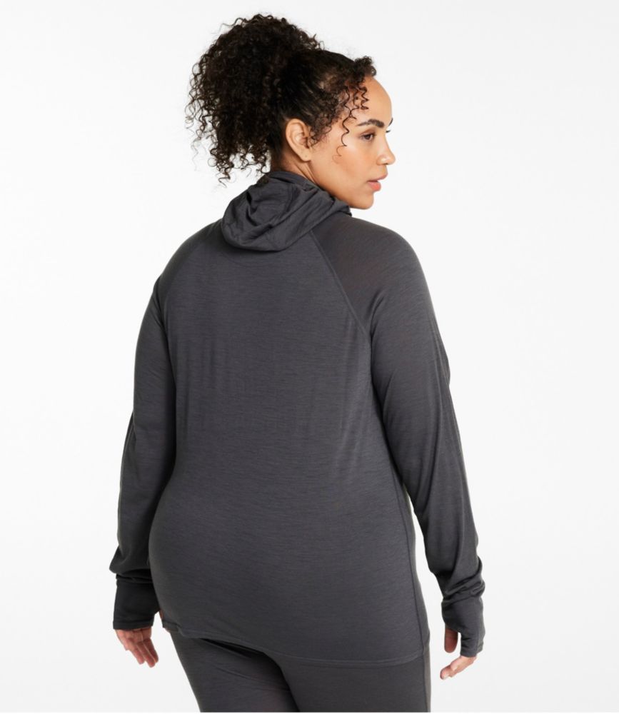 Women's Cresta Wool Ultralight 150 Base Layer, Hoodie, Alloy Gray, small image number 3