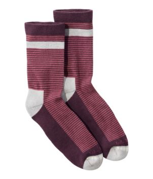 Adults' Wicked Soft Cotton Socks, Micro Stripe