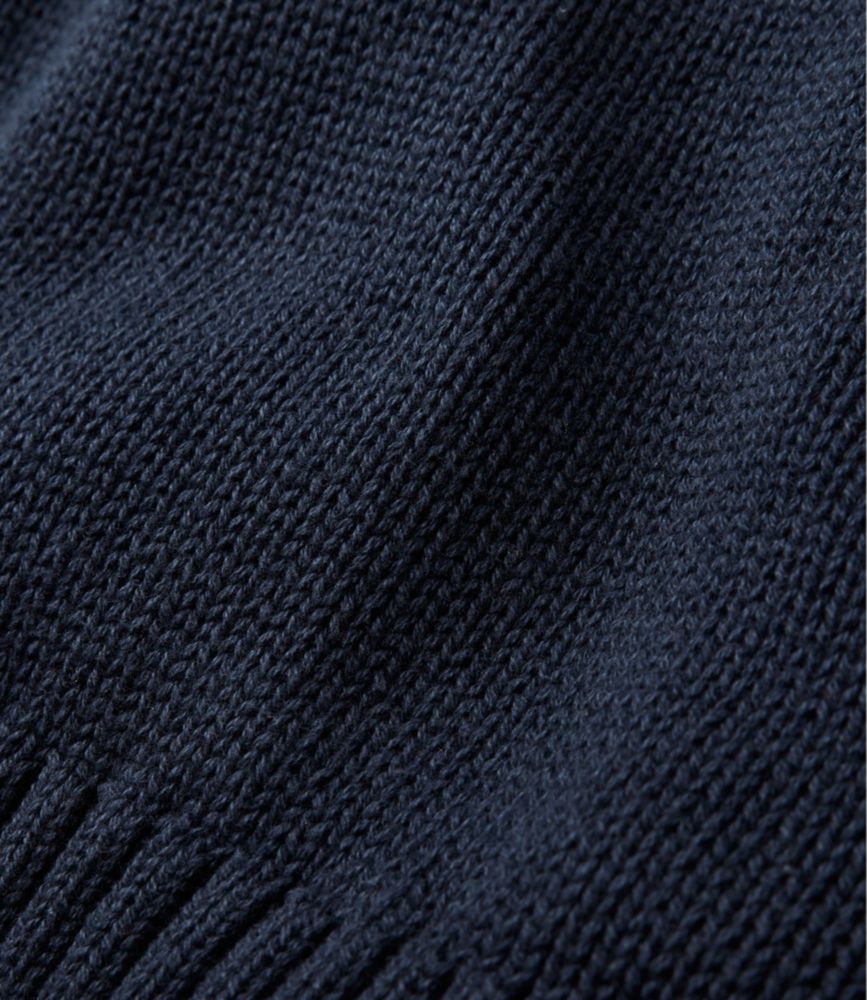 Women's Signature Original Cotton Sweater, Rollneck Novelty, Navy Birdseye, small image number 6