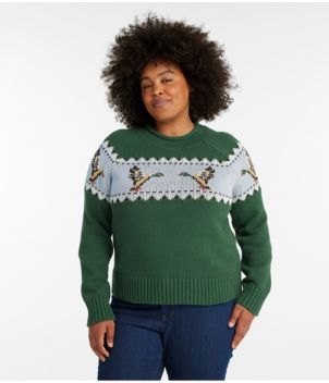 Women's Signature Original Cotton Sweater, Rollneck Novelty