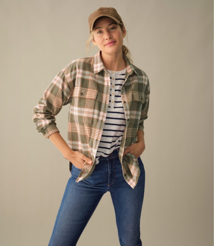 Women's Signature Camp Flannel Shirt, Slate Brown, small image number 5