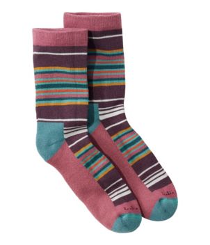 Adults' Wicked Soft Cotton Socks, Multi Stripe, New