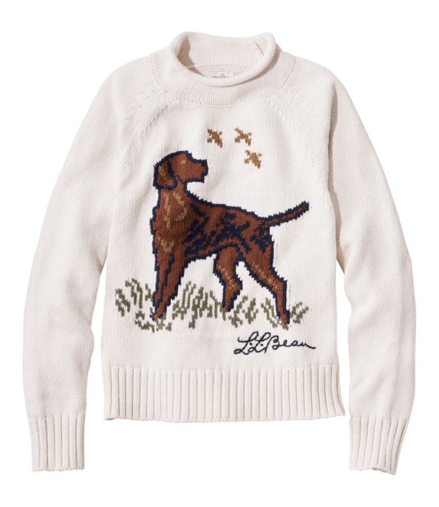 Women's Signature Original Cotton Sweater, Rollneck Novelty