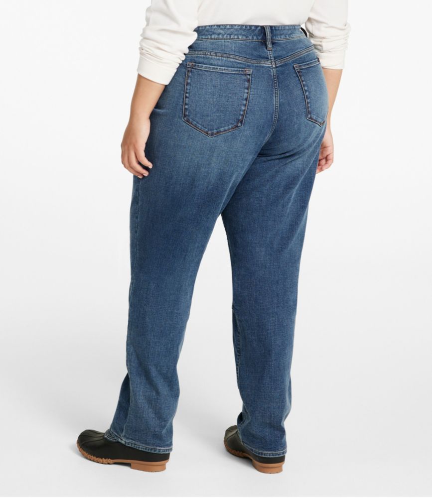 Women's Signature Lined Boyfriend Jeans, Low-Rise Straight-Leg Flannel-Lined, Vintage Indigo, small image number 3