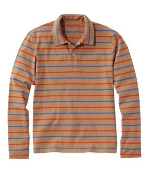 Men's Signature Stonecoast Polo, Long-Sleeve, Stripe, New