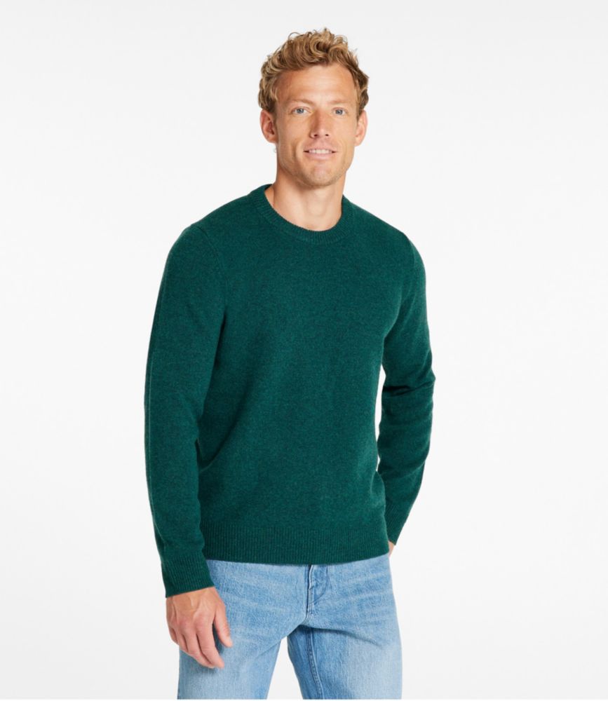 Men's Signature Camp Merino Wool Crewneck Sweater, Emerald Spruce, small image number 2