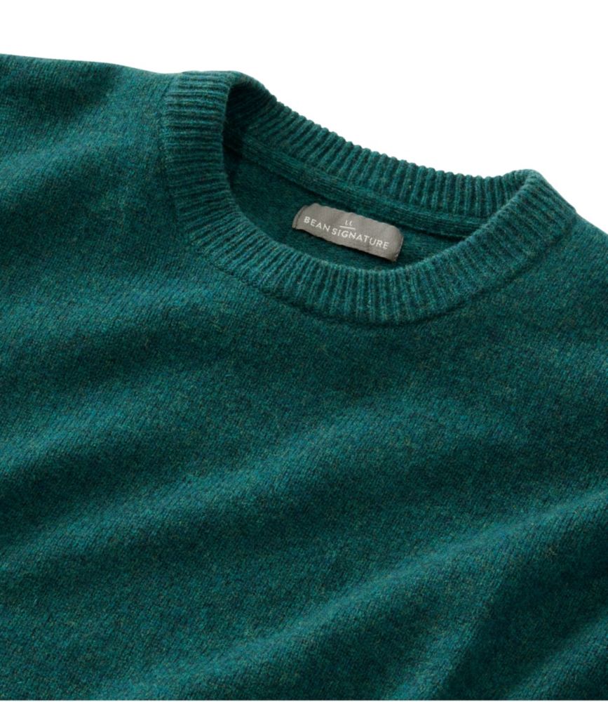 Men's Signature Camp Merino Wool Crewneck Sweater, Emerald Spruce, small image number 4