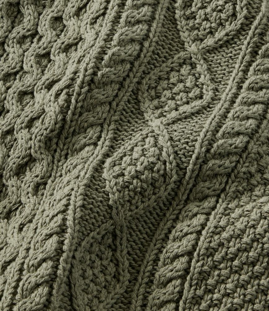 Men's Signature Cotton Fisherman Sweater, Crewneck, Colorblock