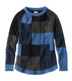 Women's Signature Cotton Fisherman Tunic Sweater, Patchwork