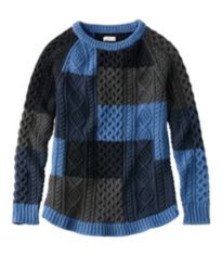 Women's Double L® Mixed-Cable Sweater, Funnelneck | Sweaters