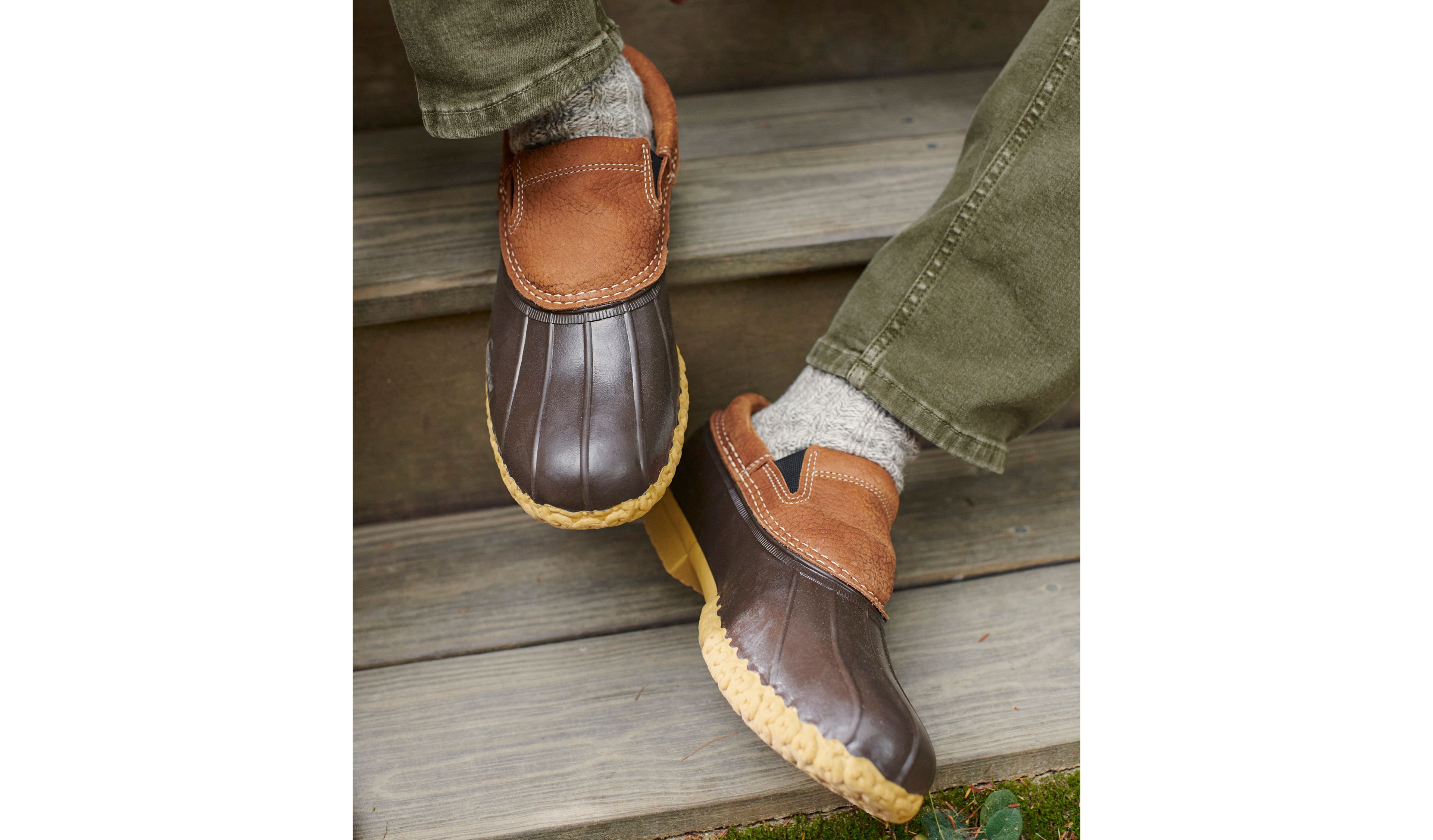 Men's Bean Boots, Slip-On Rubber Mocs