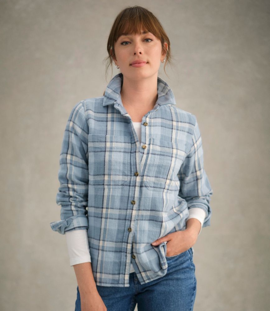 Women's 1912 Field Flannel Shirt, Carbon Navy Windowpane, small image number 10