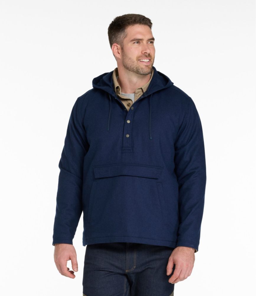 Men's Maine Guide Wool Anorak, Navy, small image number 5