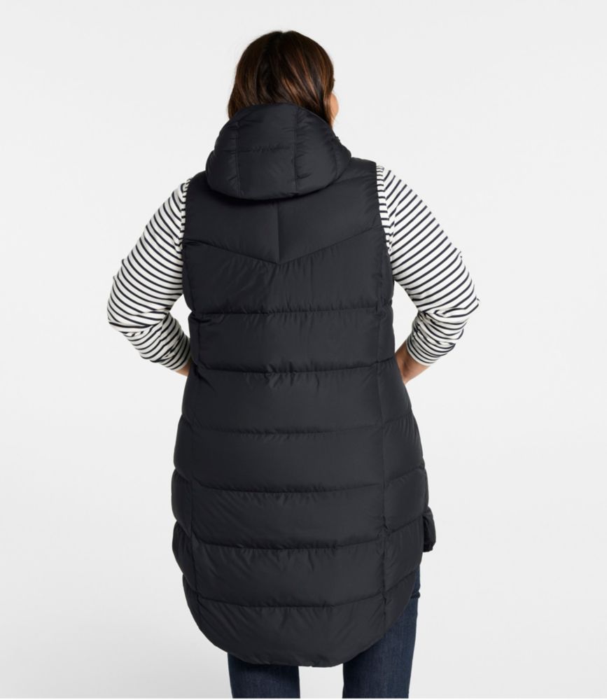 Women's Popham Puffer Long Vest, Midnight Black, small image number 3