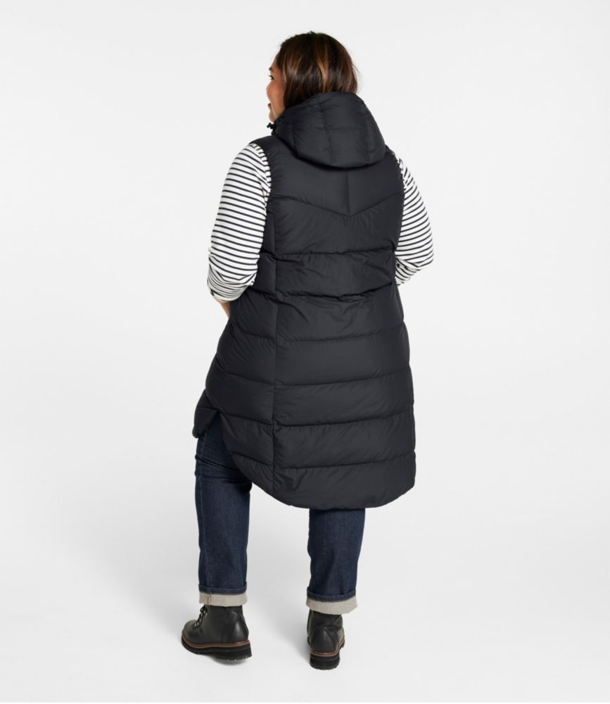 Women's Popham Puffer Long Vest, Midnight Black, small image number 5