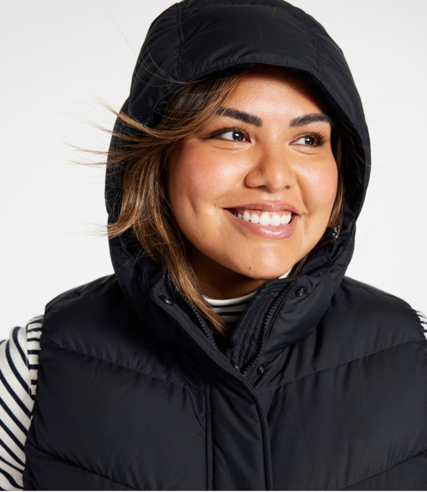 Women's Popham Puffer Long Vest, Midnight Black, small image number 6