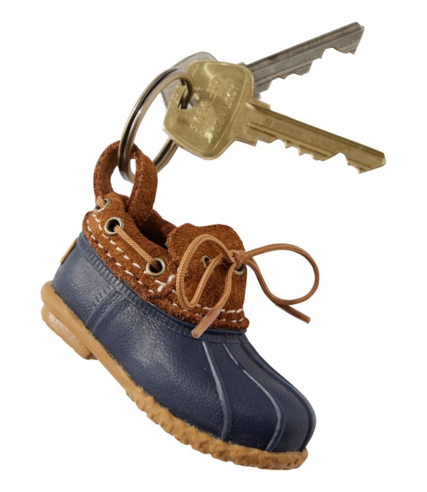 L.L.Bean Rubber Moc Key Chain, Blue/Brown, small image number 2