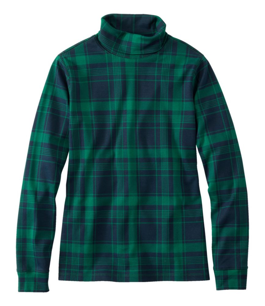 Women's L.L.Bean Interlock Turtleneck, Long-Sleeve Allover Print