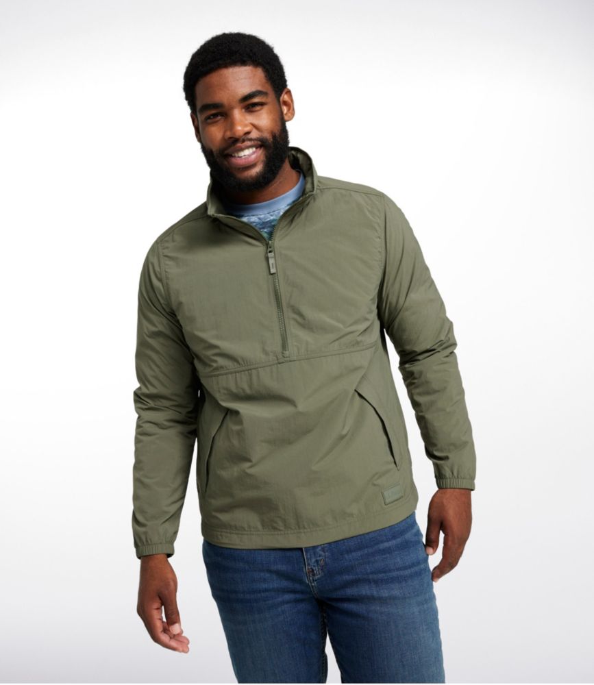 Men's Light and Airy Anorak Windbreaker, Deep Olive, small image number 5