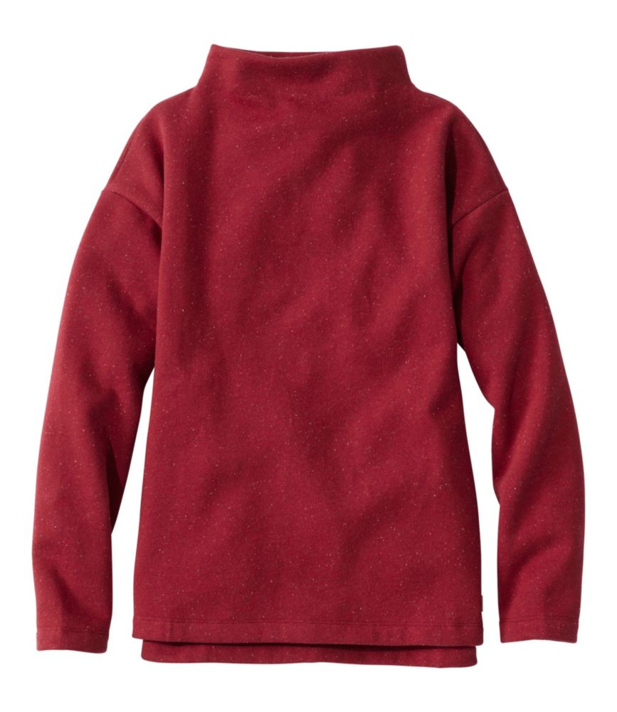 Women's Double L Soft Donegal Sweatshirt, Funnelneck