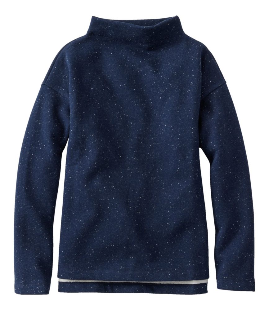 Women's Double L Soft Donegal Sweatshirt, Funnelneck