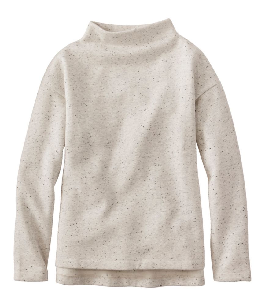 Women's Double L Soft Donegal Sweatshirt, Funnelneck