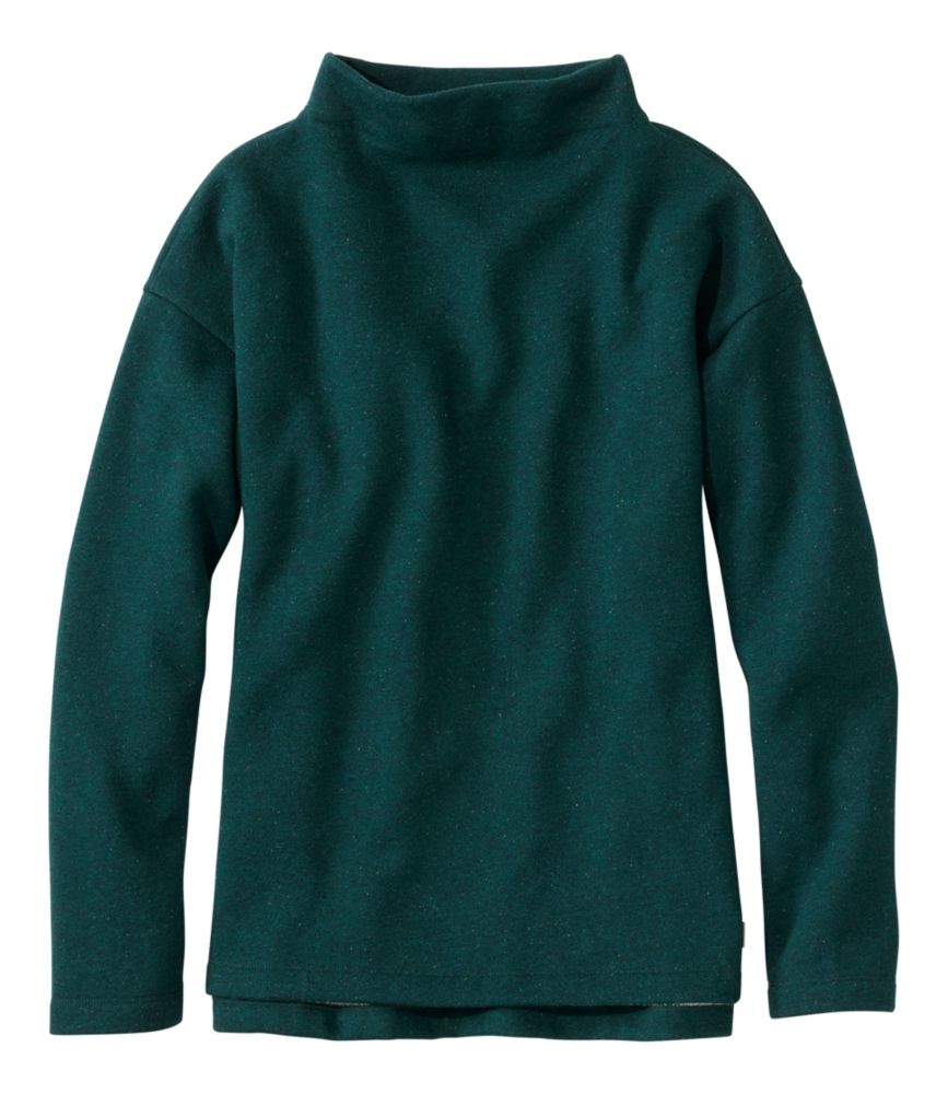Women's Double L Soft Donegal Sweatshirt, Funnelneck